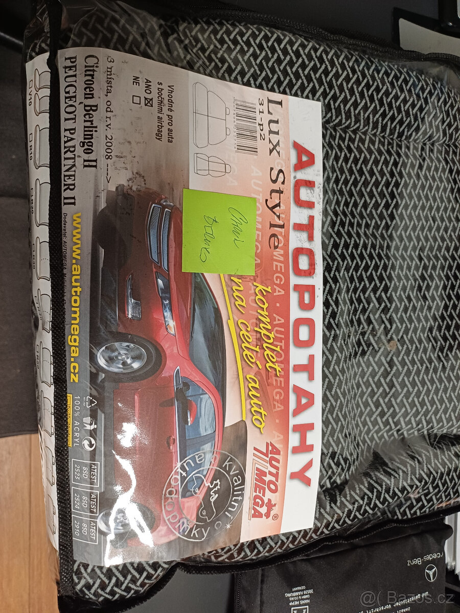 Přesné autopotahy Citroen Berlingo II, 3 místa, od r. 2008