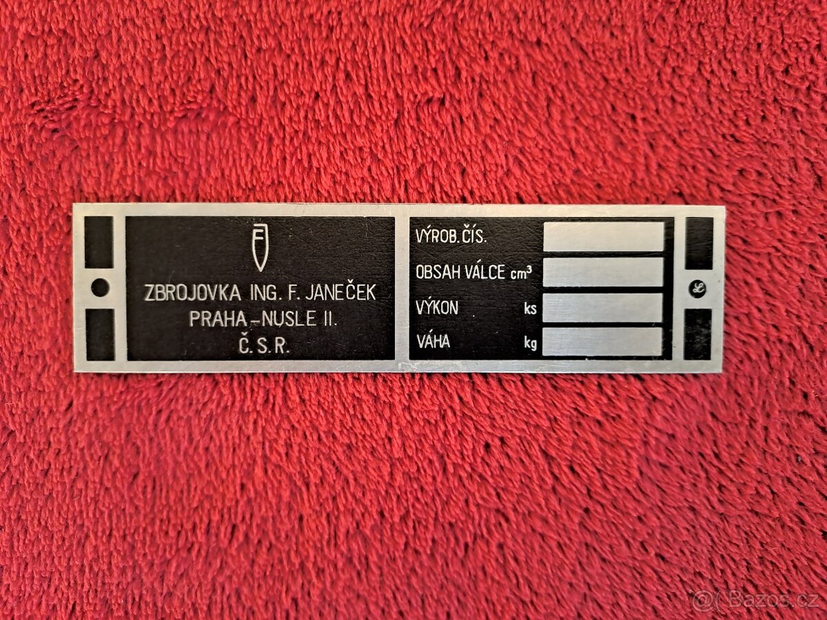 Jawa - Štítek FJ