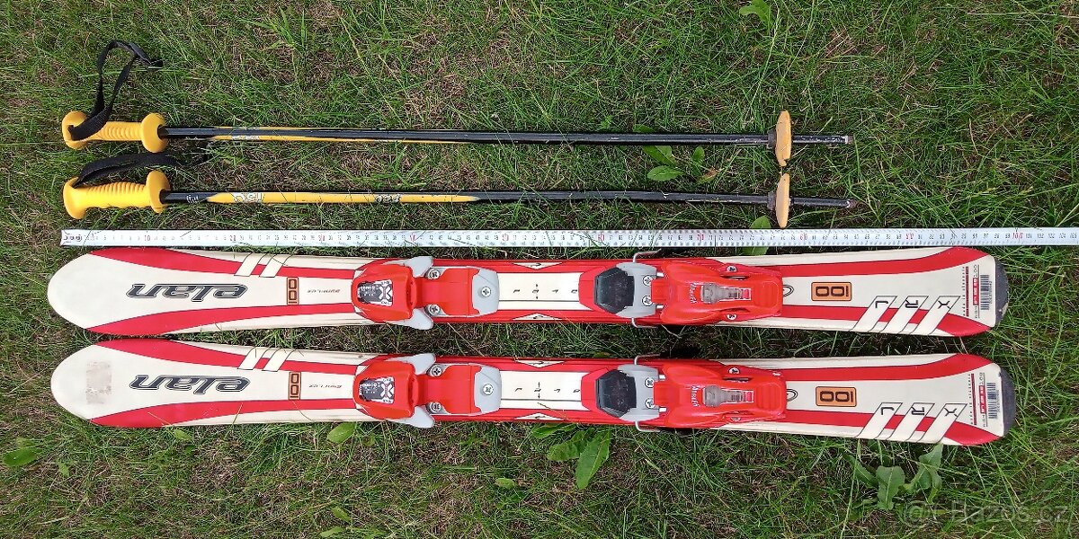 Dětské lyže Elan Synflex, délka 100cm, včetně hůlek