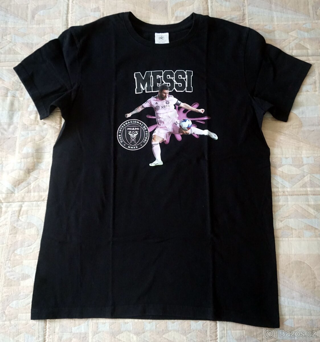 Pánské černé fotbalové tričko Lionel Messi vel.S