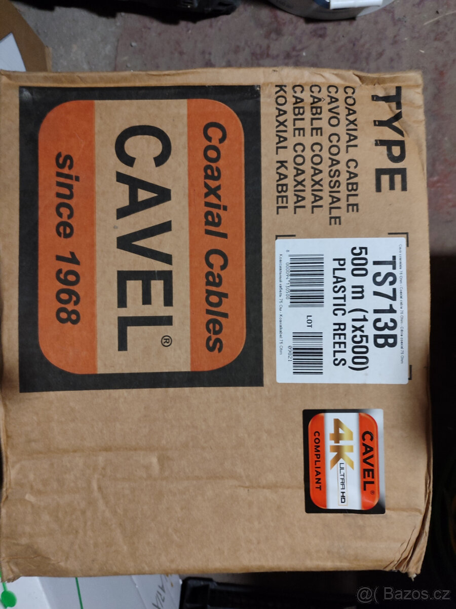 Koaxialní kabel TS713B LSZH nehořlavý