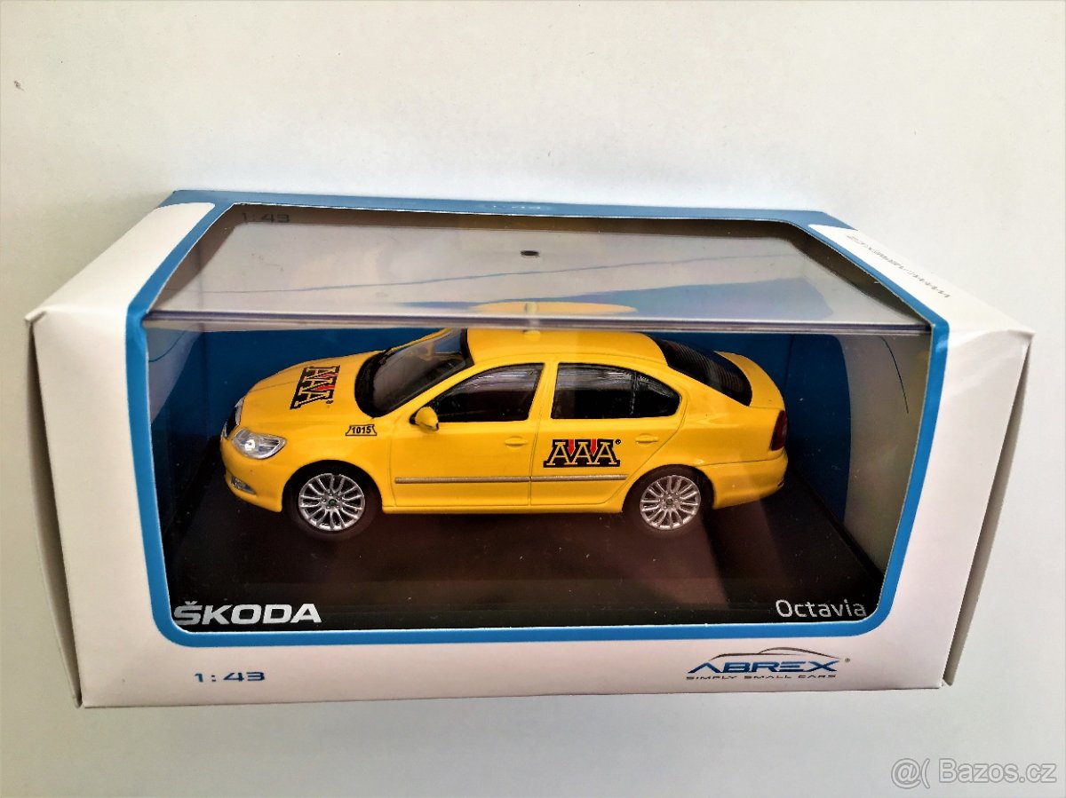 Model ŠKODA Octavia II (FL 2008) "AAA TAXI"  Abrex 1/43