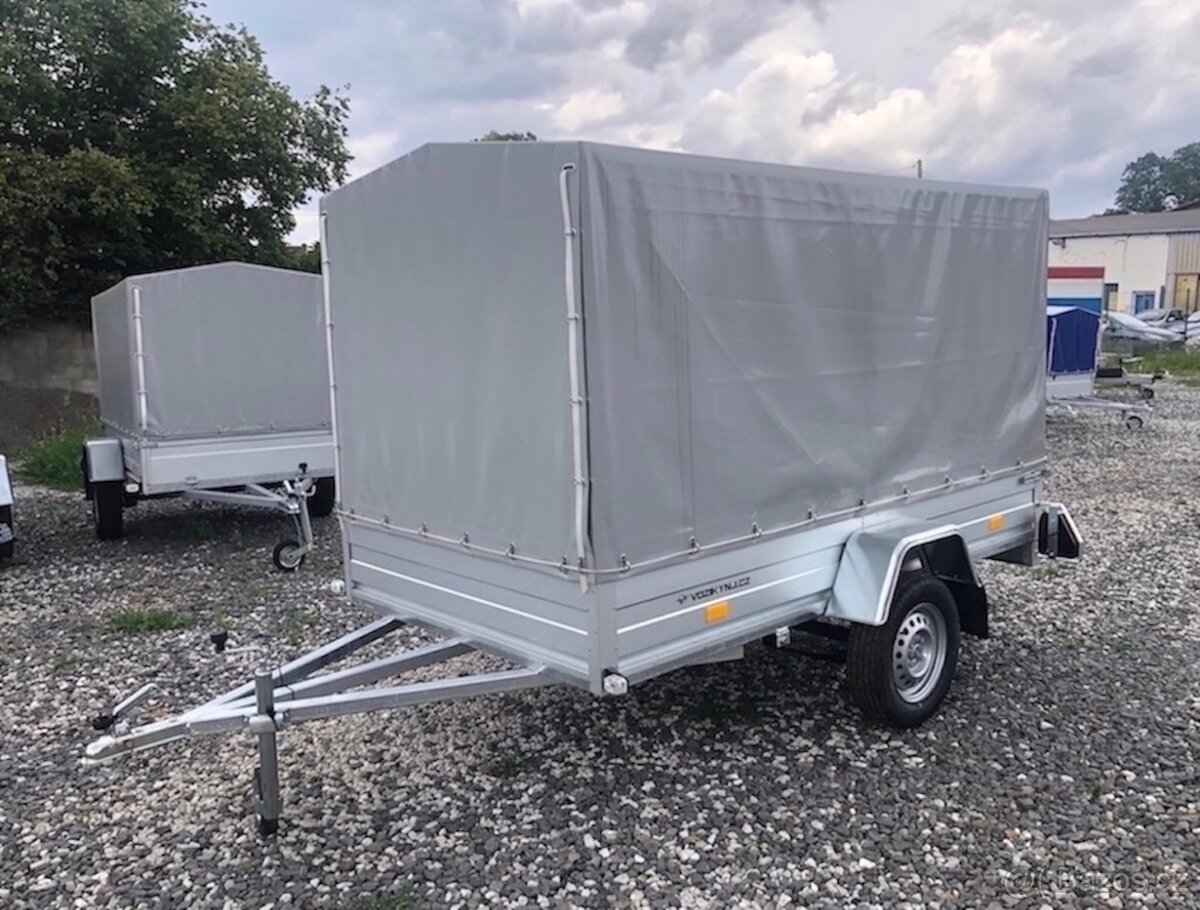 Přívěsný vozík 265x145cm, plachta, 750kg,130km/h