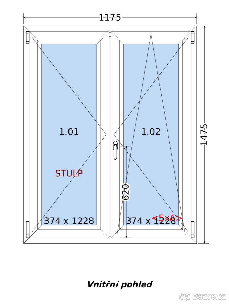 PVC okna Salamander 82 zlatý dub / bílá 3 sklo