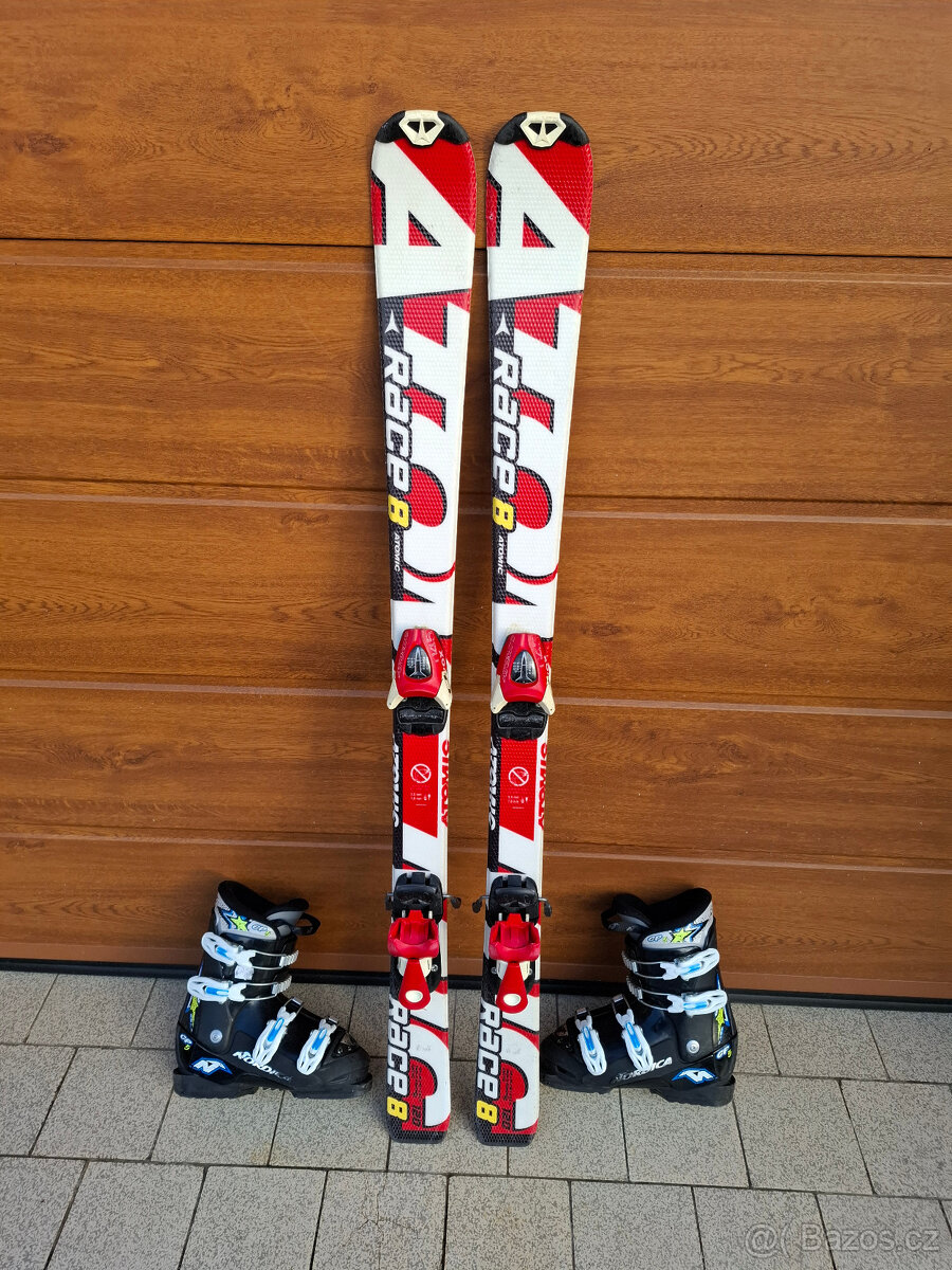 Dětské lyže 120cm + boty