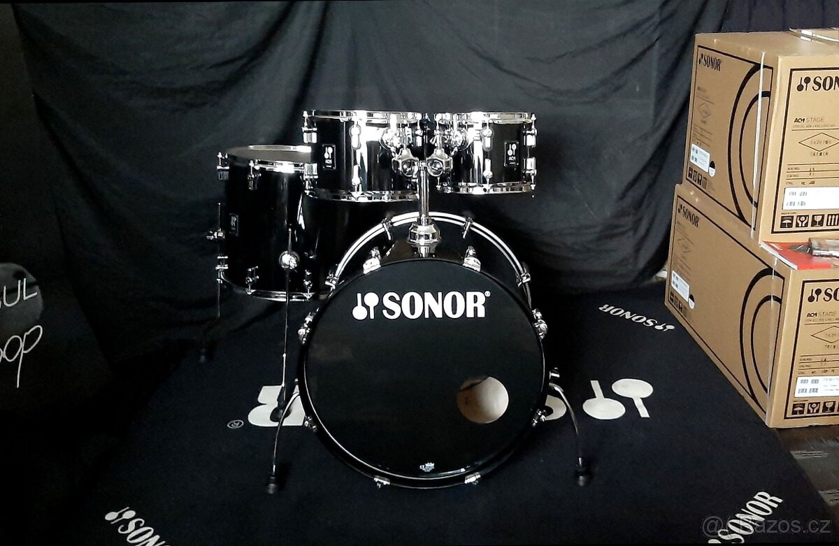 Prodám nové březové bicí Sonor AQ1-shell set (záruka 2 roky)