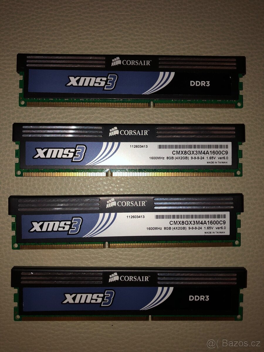 DDR3 Corsair XMS 8gb 1600Mhz