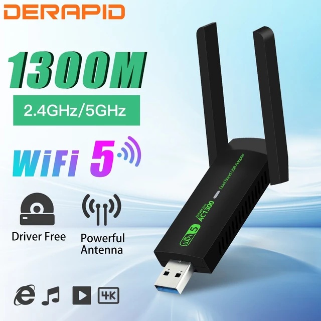 WiFi USB adaptér 2,4G/5Ghz. Wifi 5. NOVÝ