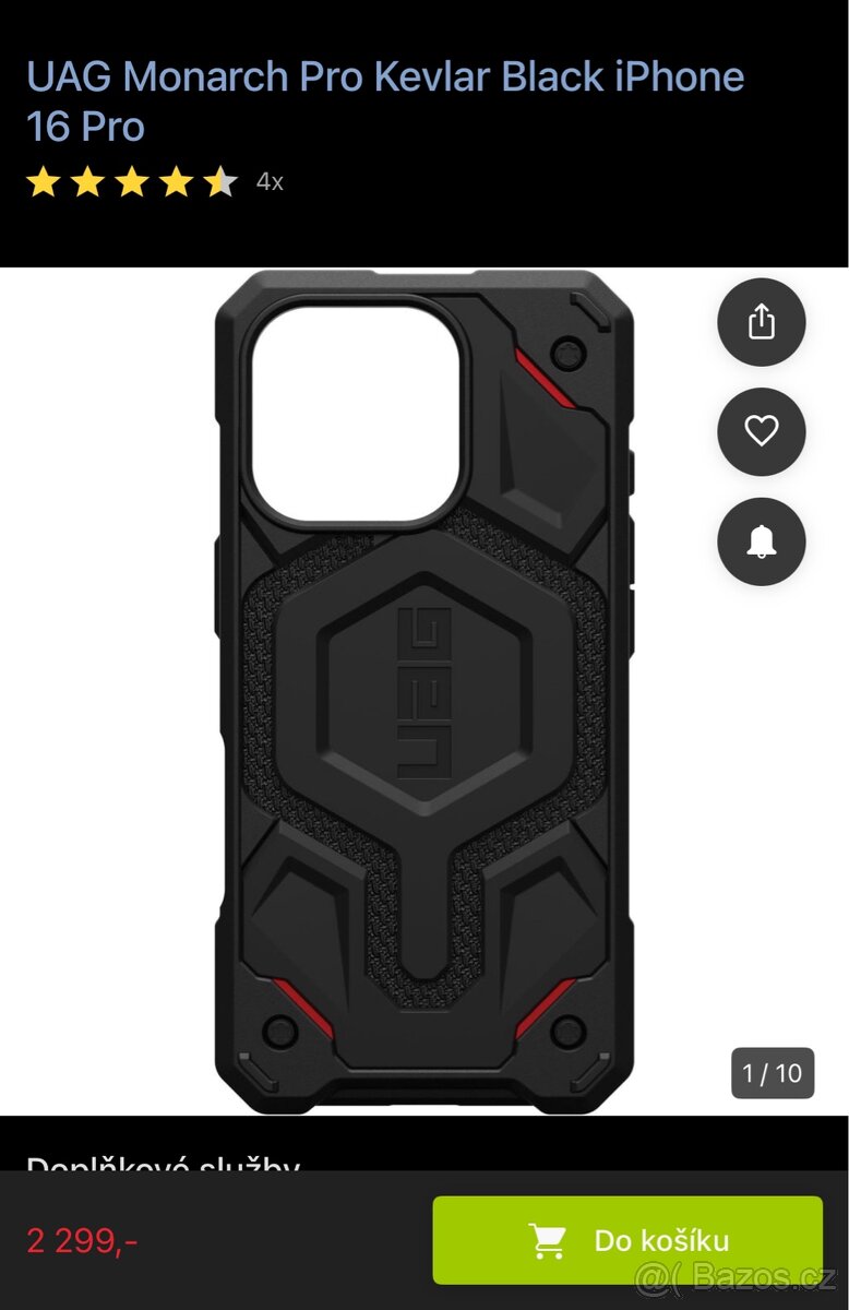 UAG Monarch Pro Kevlar Black iPhone 16 Pro