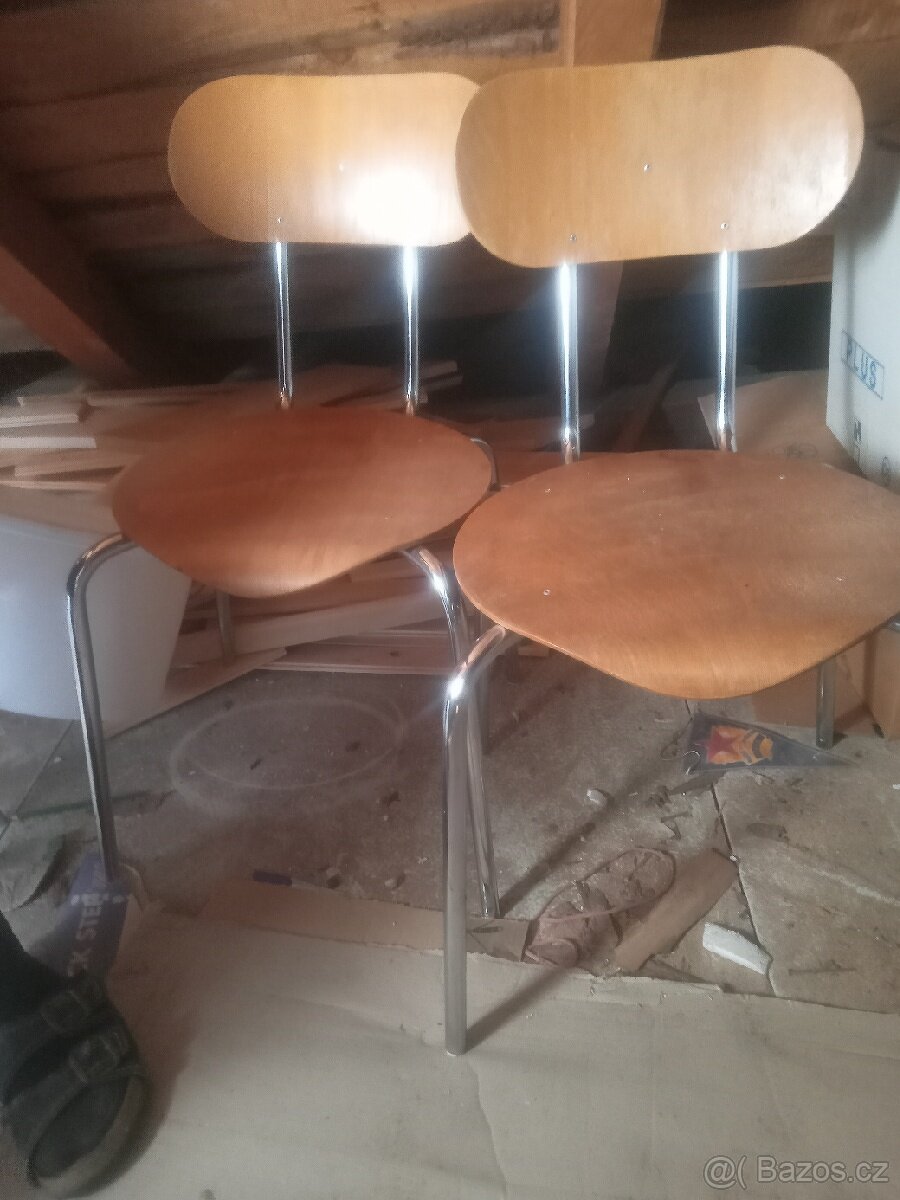 Trubkové židle 3kusy