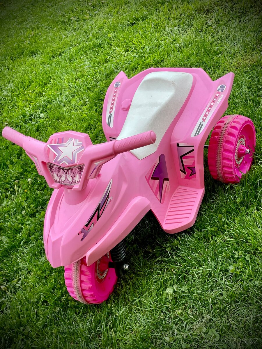 Loko Toys elektrická tříkolka - růžová