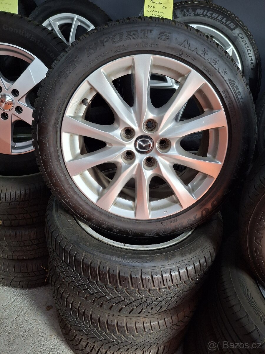 Aku kola Mazda, R17 + zimní pneu 215/55 R17
