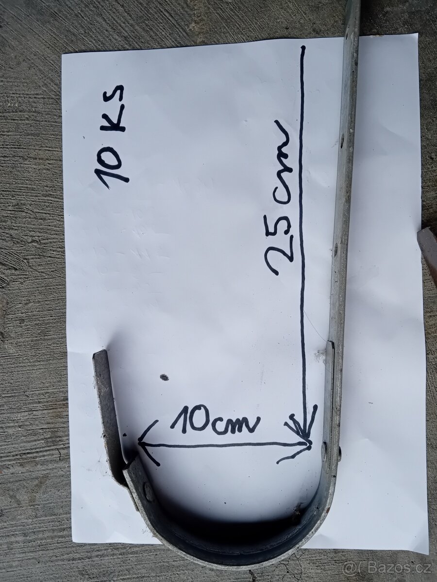 Žlabový Hák pozink