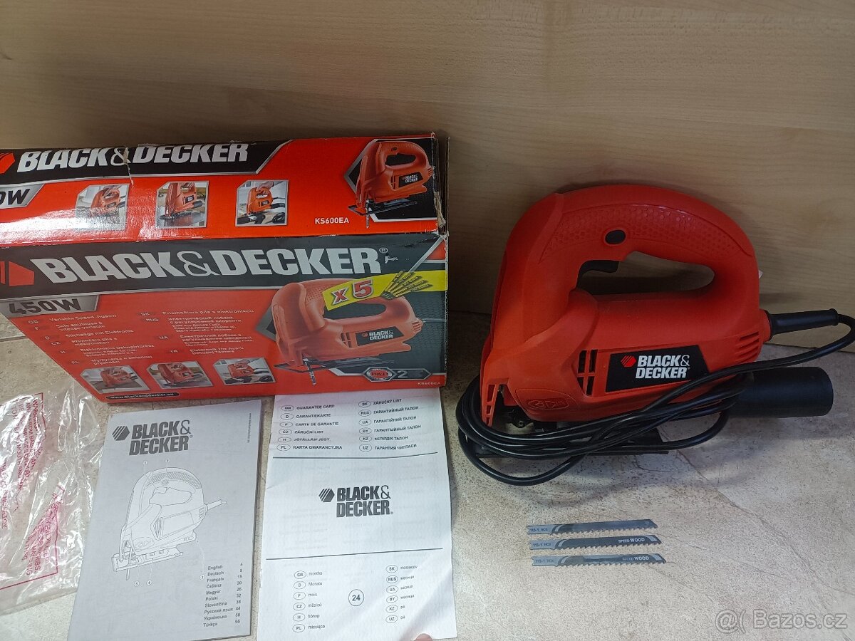 Přímočará pila Black & Decker s elektronikou, 450 W, krabice