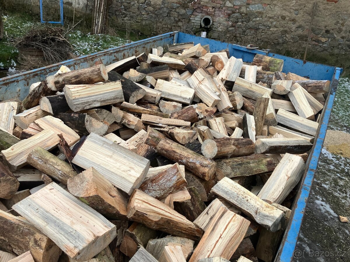 Štípané dřevo palivové