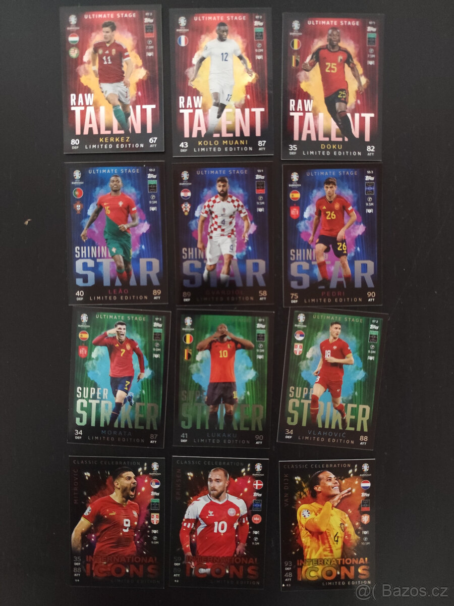 Fotbalové kartičky - Limit Edition Ultimate Stage