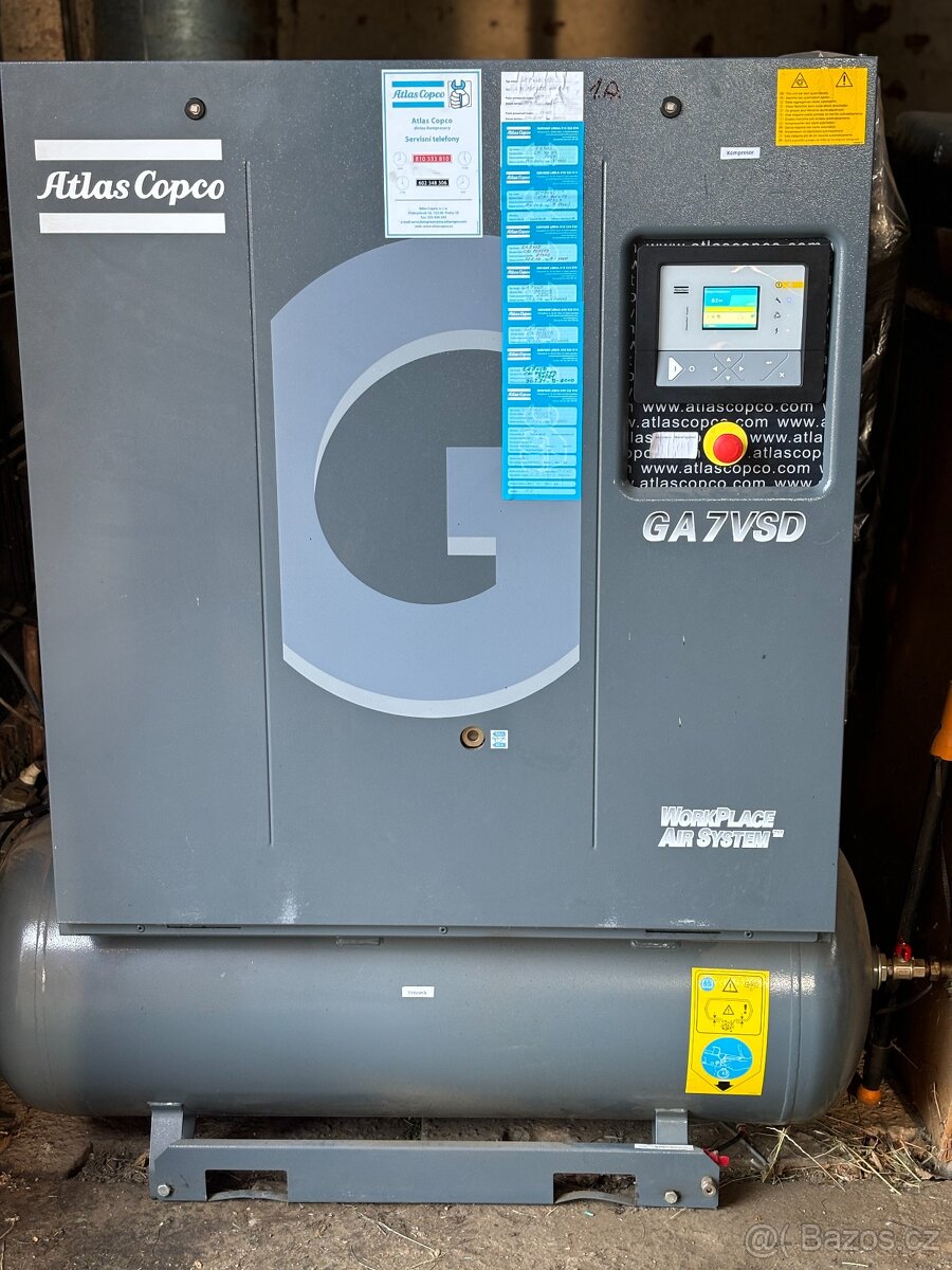 Šroubový kompresor Atlas Copco GA7VSD