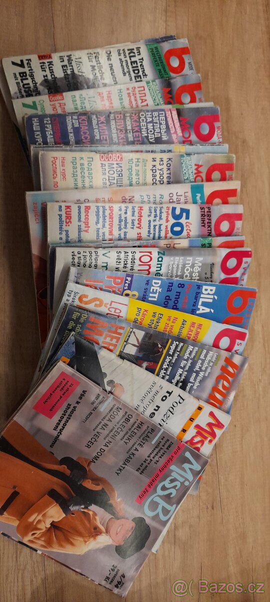 BURDA časopisy roky 1988 až 1997 a další