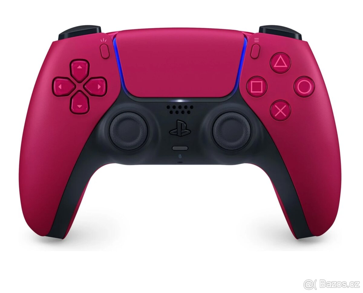 červený ovladač DualSense pro PS5