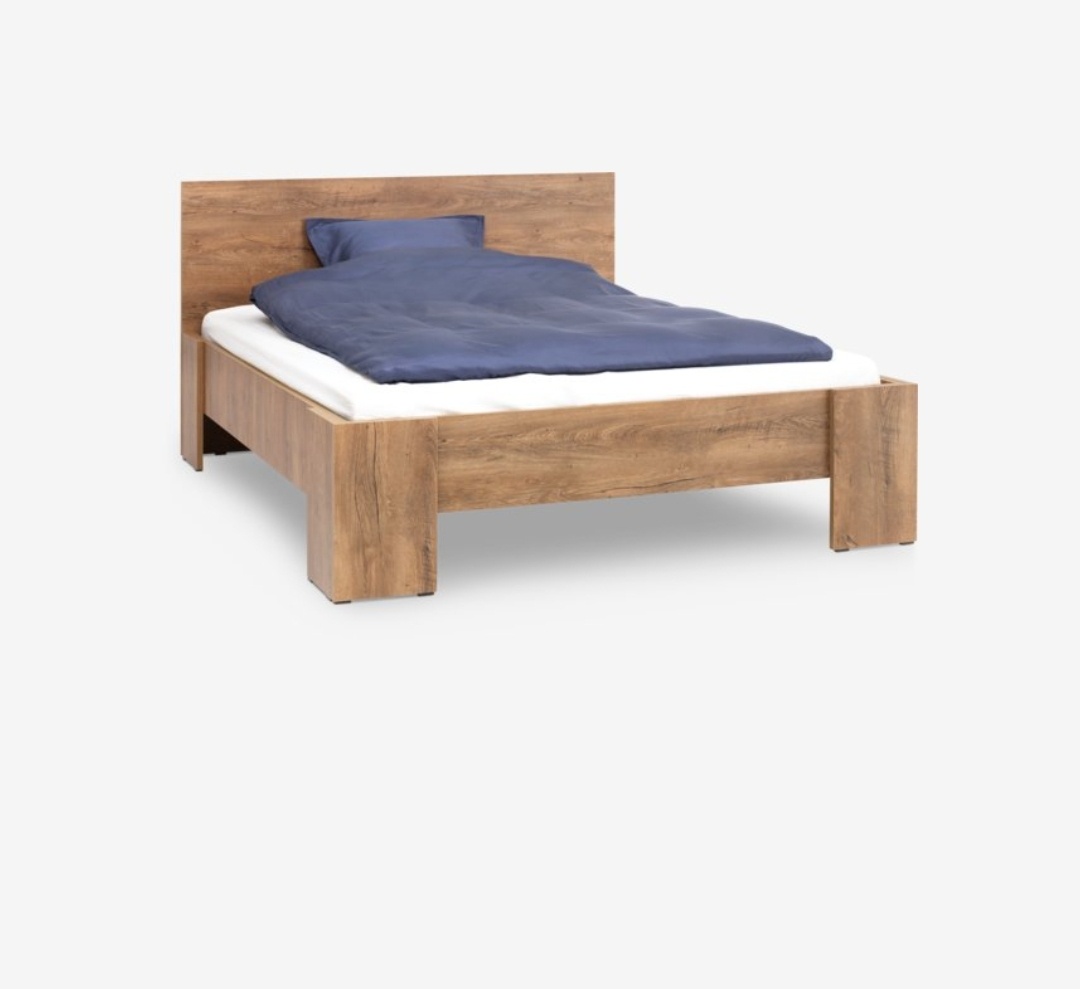 Postelový rám VEDDE 160×200 divoký dub