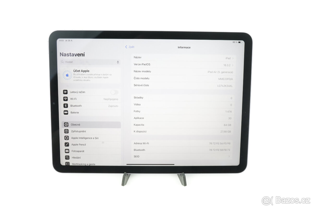 Apple iPad Air (2022) Wi-Fi 64GB - Purple (MME23FD/A)