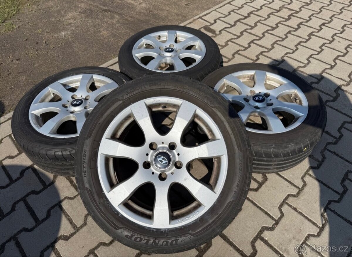 4x al kola 5x114.3 16 + pneu letní 205/55 R16