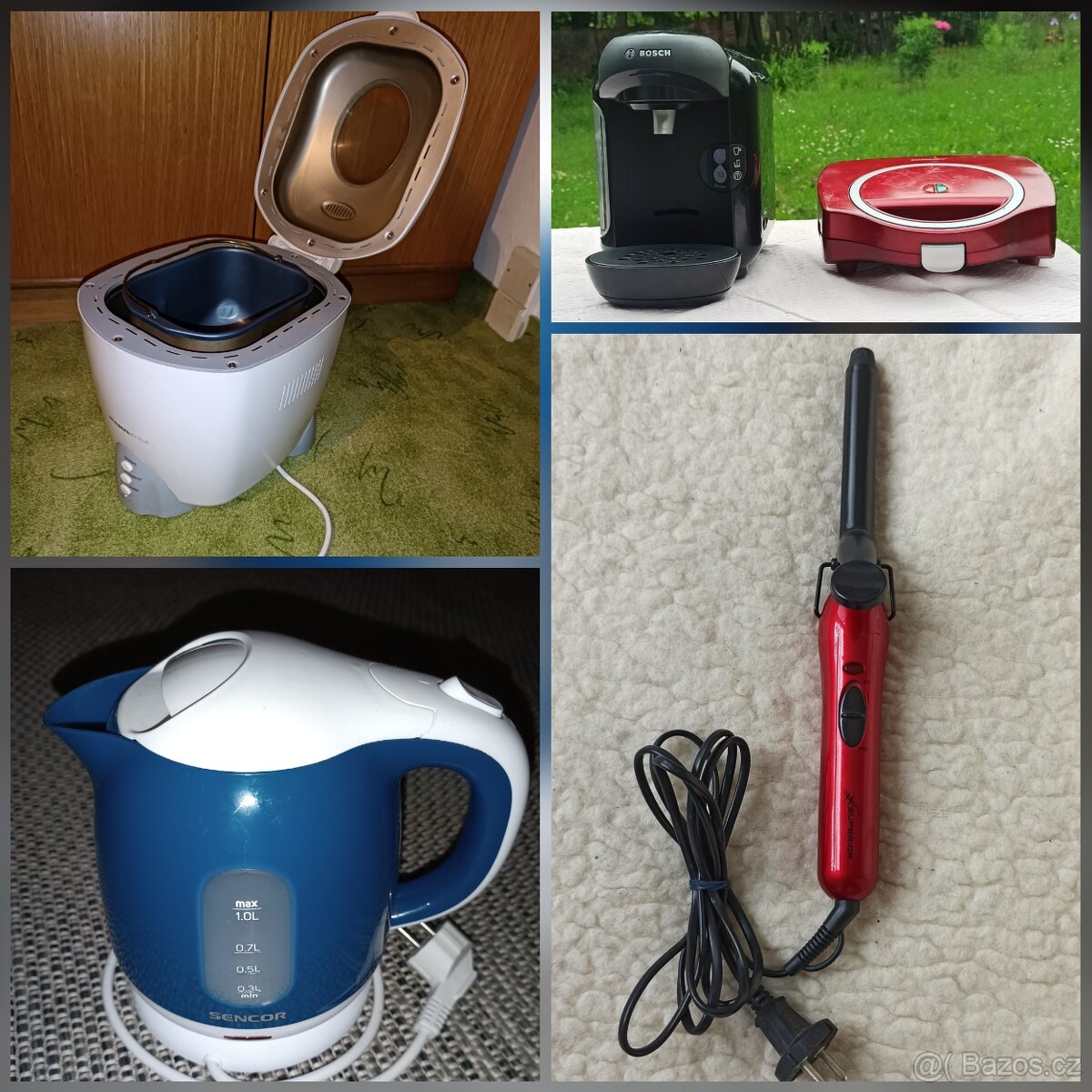 Domácí pekárna, kávovar, toustovač, rychlovarná konvice....