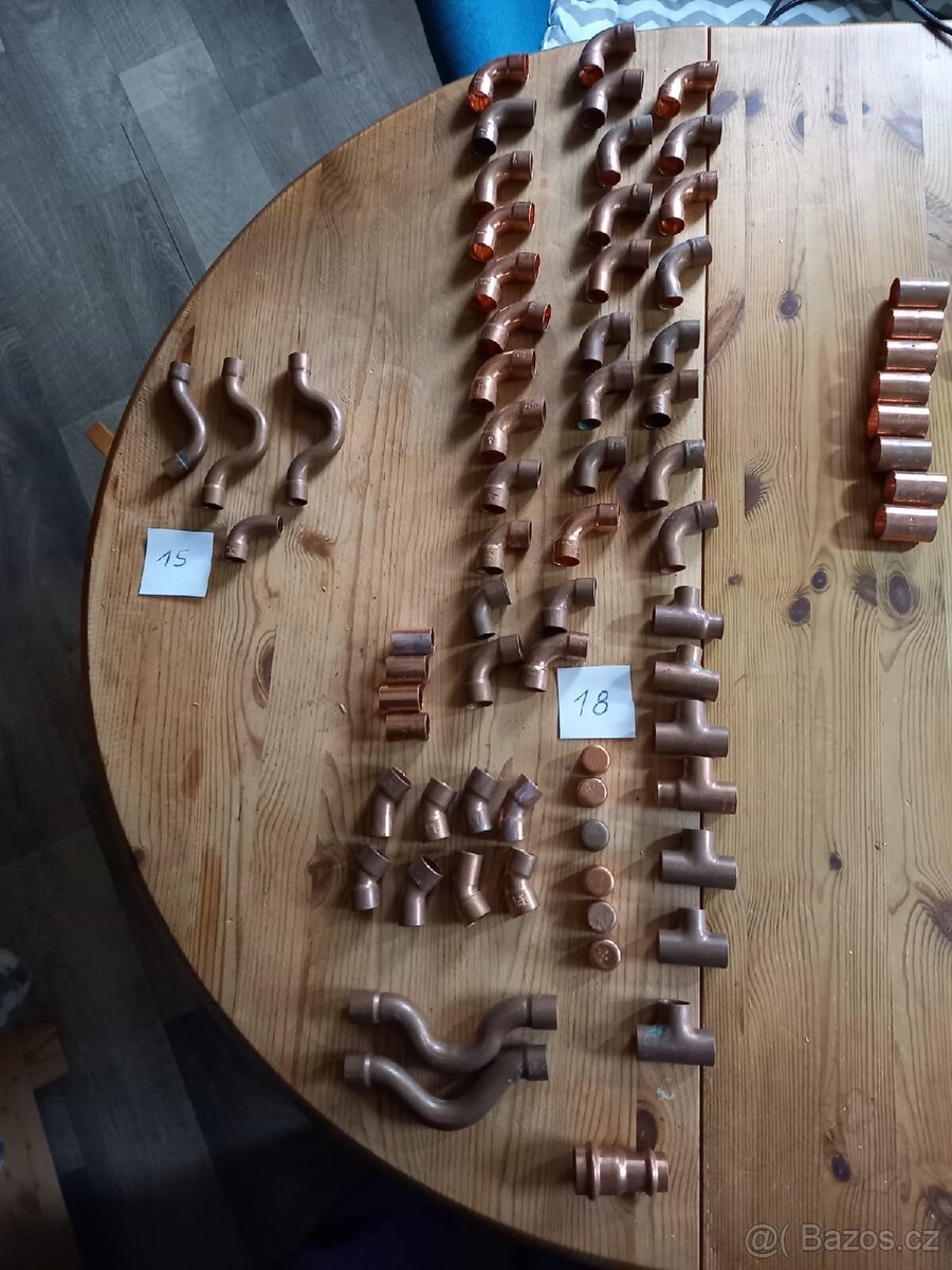 Fitinky měděné nepoužité