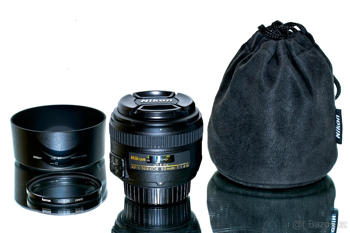 Nikon AF-S Nikkor 1,4/50mm G 9-lamelový + UV NEPOUŽÍVANÝ