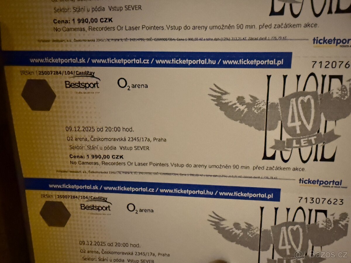 koncert Lucie 9.12. listek - stani u podia