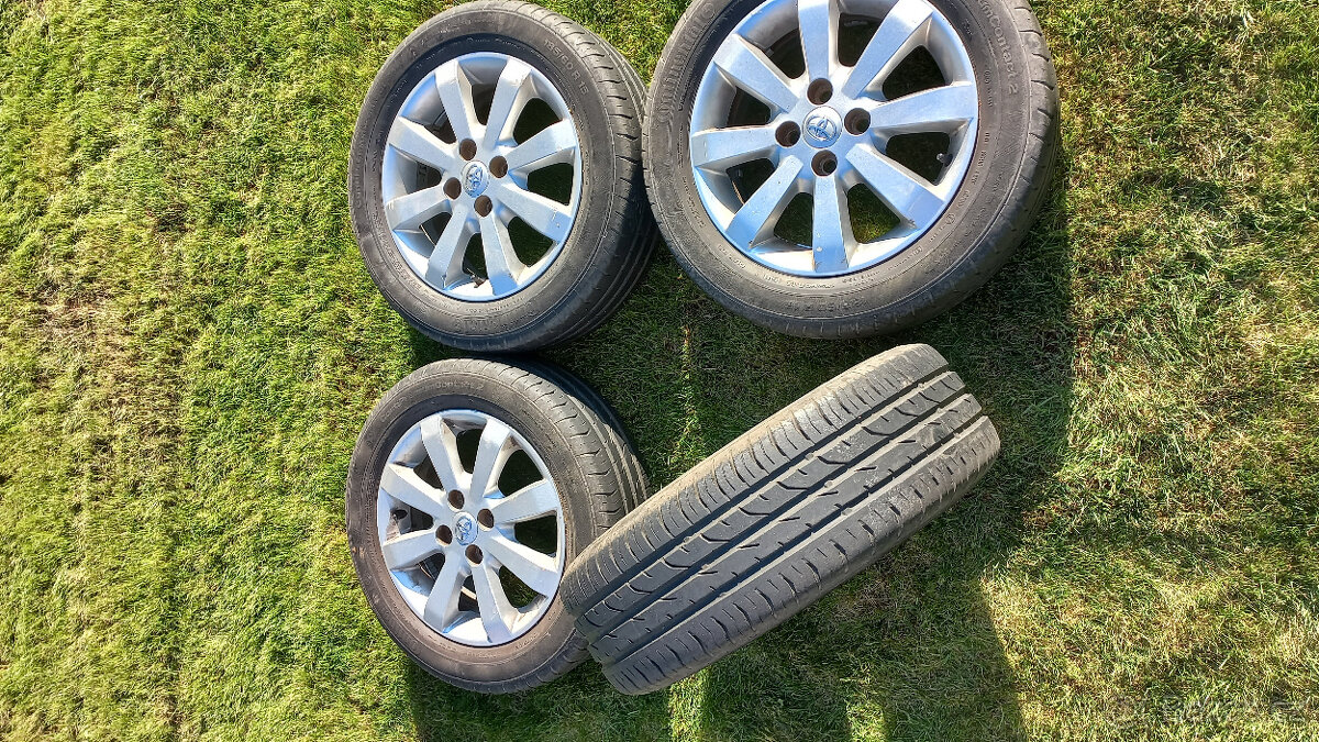 ALU kola 4x100, R15 + pneu