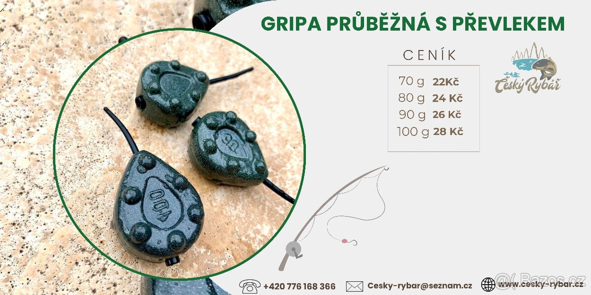 Průběžné olovo Gripa 70-100g