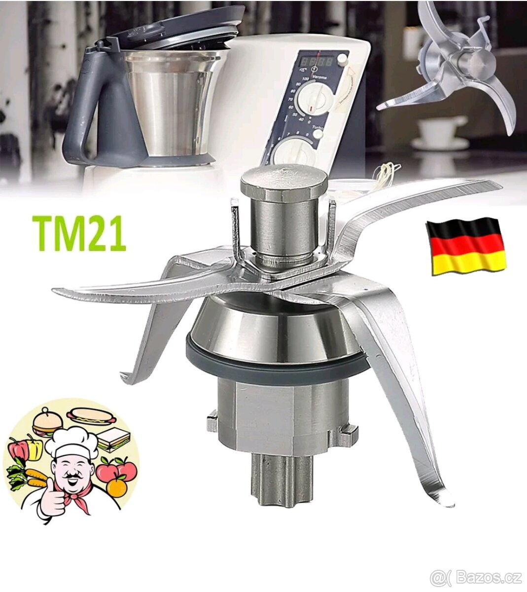 Vorwerk Thermomix TM 21 nové nerezové nože + DÁREK