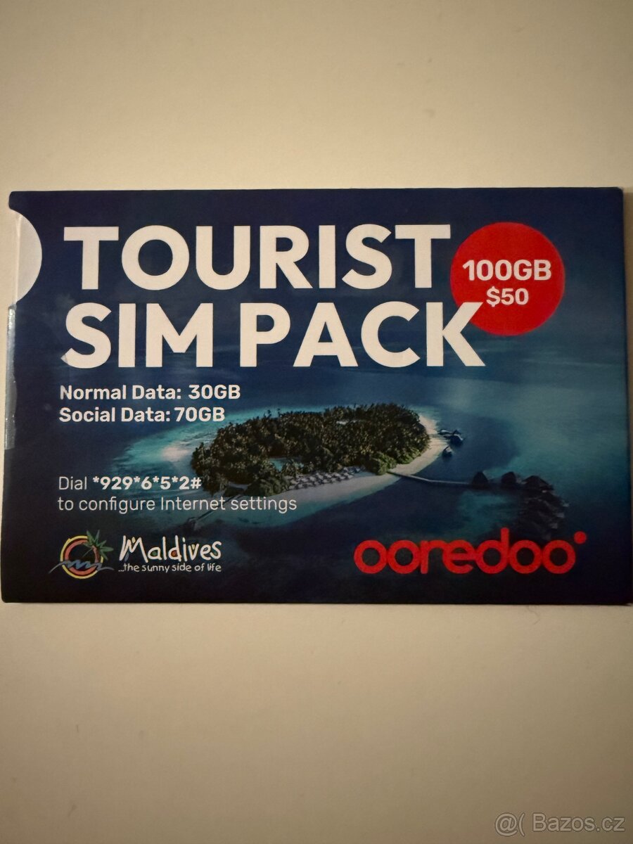 SIM karta 100 GB Maledivy