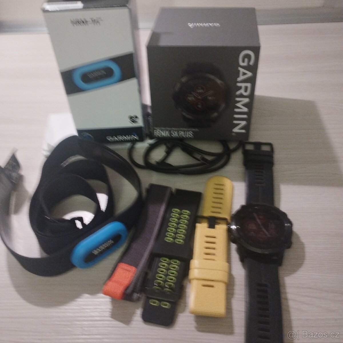 Garmin Fenix 5X plus, Sapphire, Gray + HRM Tri