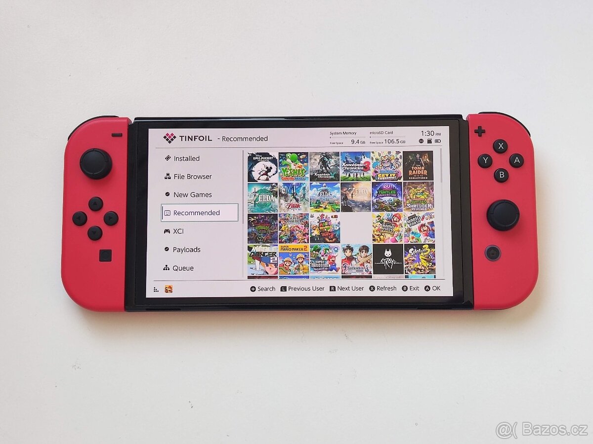 Nintendo Switch OLED Mario edice TOP STAV rok záruka +10 her