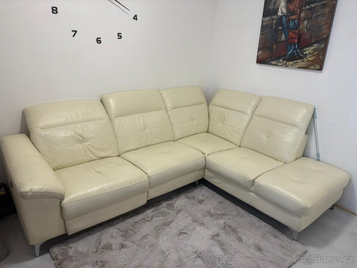 Prodám koženou rohovou sedací soupravu