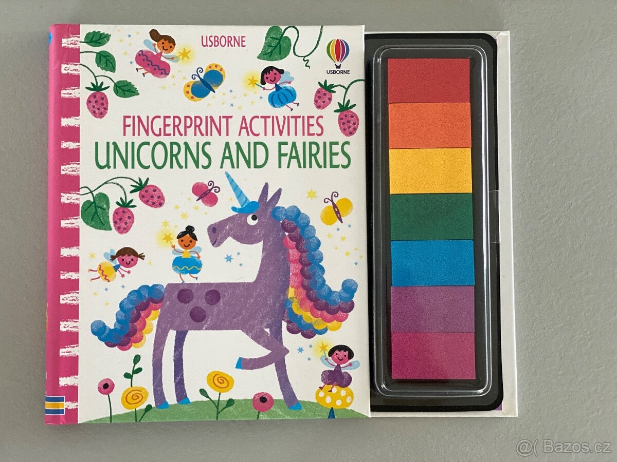 Kniha Maluj prstíky - jednorožec, Usborne unicorn