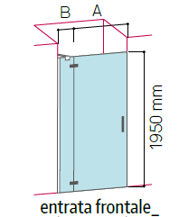Sprchové dveře do niky 90 levé - křídlové (výprodej)