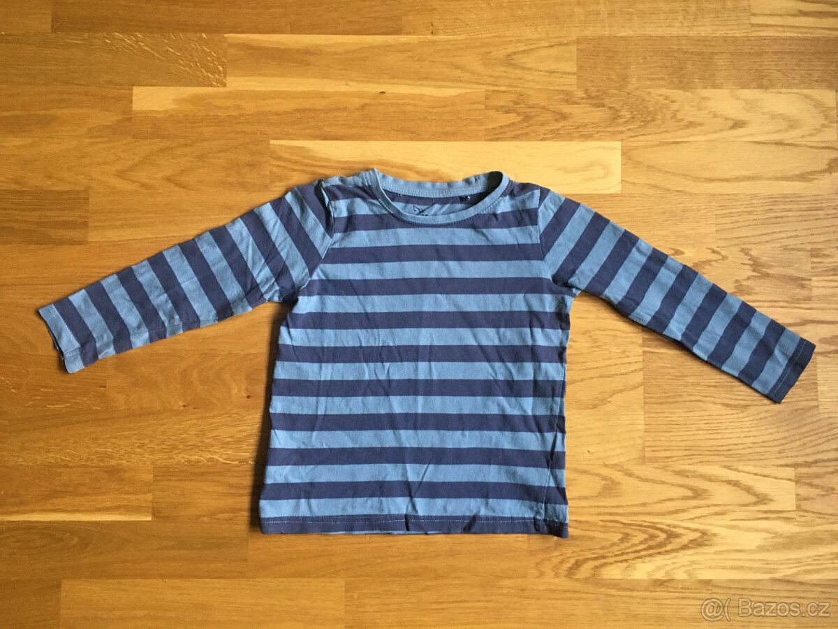 Pruhované tričko dlouhý rukáv 110/116 Lupilu