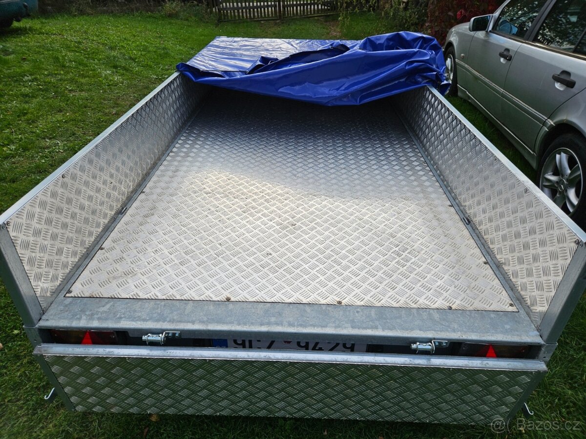 Prodám vozík 2xnápr. vyrobený na zakázku 320x155 ZESÍLENÝ