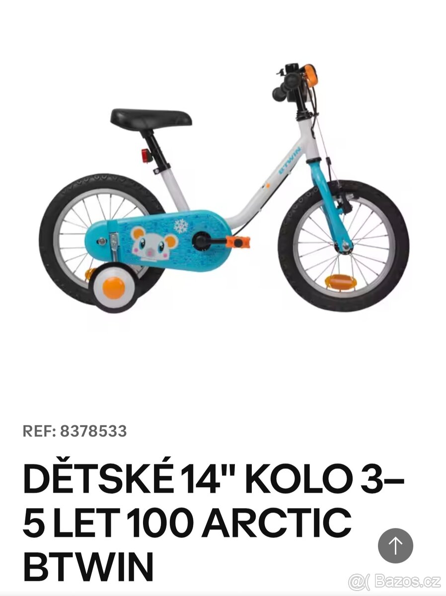 DĚTSKÉ 14" KOLO 3–5 LET 100 ARCTIC BTWIN