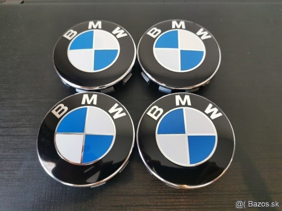 Středové krytky BMW 68mm modro bílé