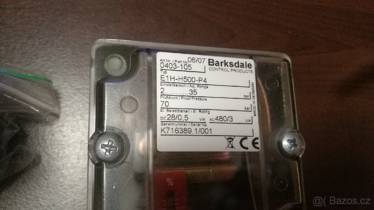 Tlakový spínač Barksdale E1H-H500-P4