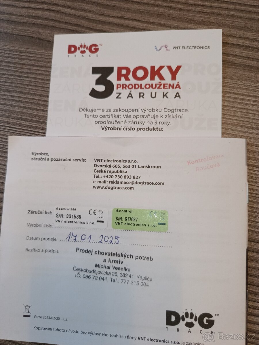 Elektrický obojek pro psa D control 900