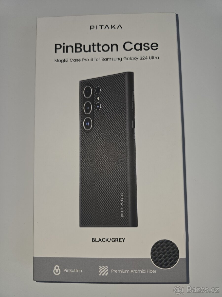 Pitaka Pouzdro PinButton pro Samsung Galaxy S24 Ultra