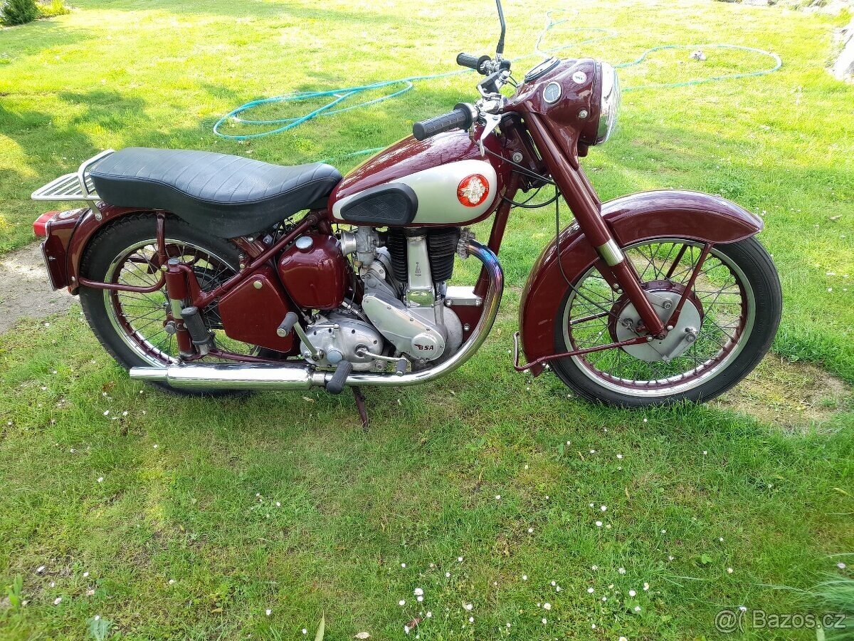 Bsa B33 500 ohv, bílé TP SPZ r.v. 1953