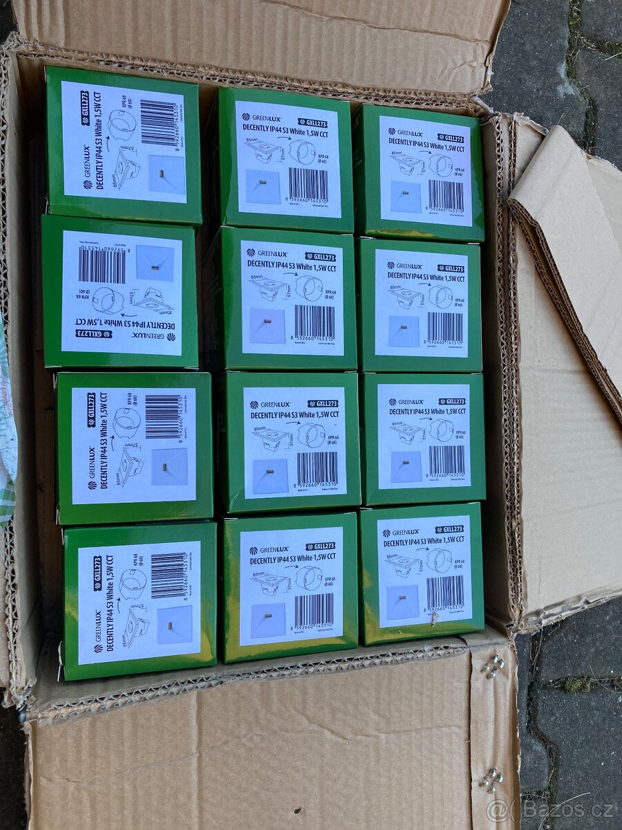 Schodišťové LED světlo nové DECENTLY IP44 S3 White 1,5W