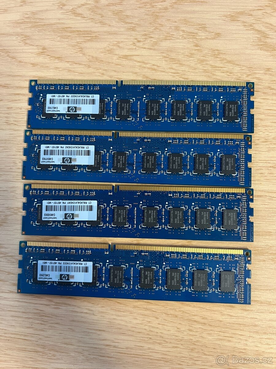 4x2GB RAM PC3-10600U-9-10-B0