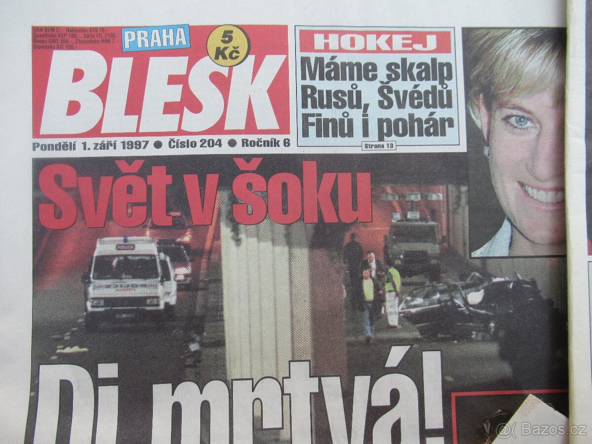 staré časopisy bulvární BLESK, Rytmus Života atd.